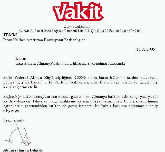Vakit - Dilipak - TBMM